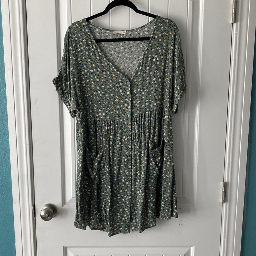 Green Floral Dress